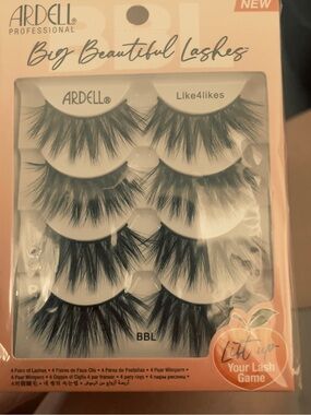 Ardell Big Beautiful Lashes 4-Pack — Black Wispy Lashes